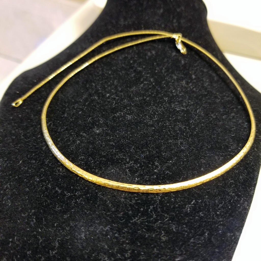 925 Gold Layered Omega Necklace